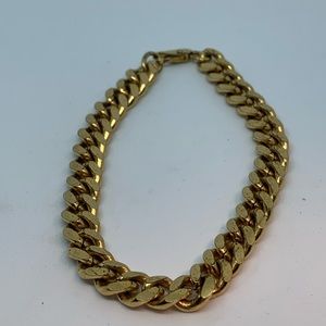 8” CUBAN CHAIN Gold tone Bracket